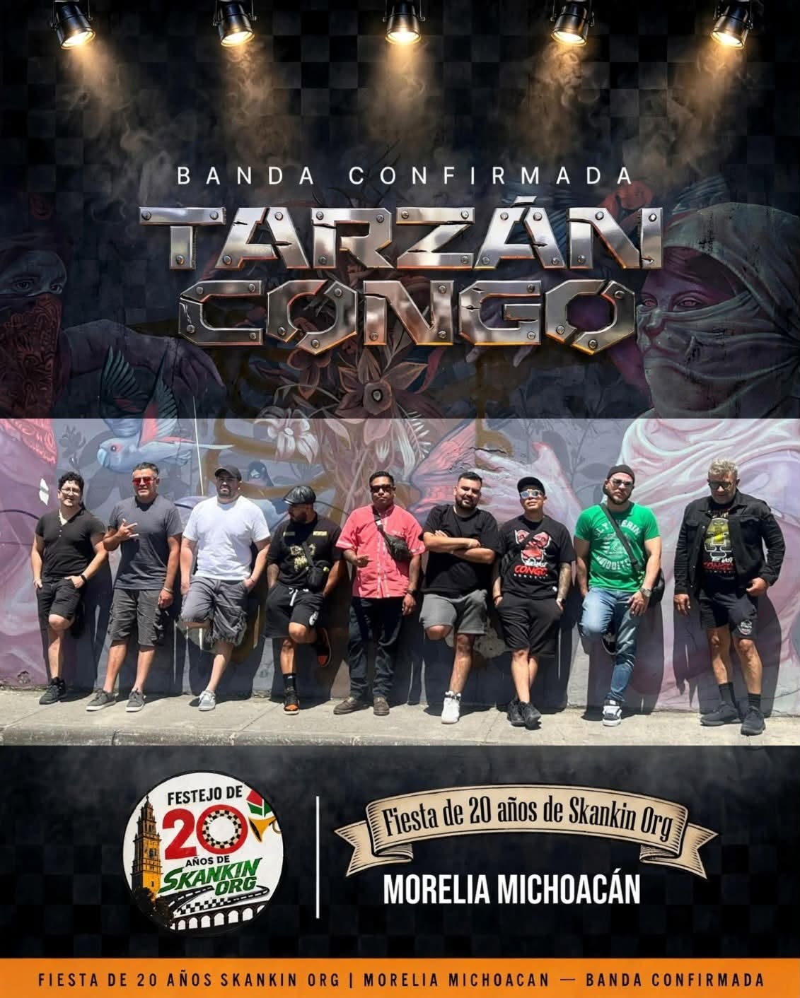 Tarzan Congo confirmado para el 20 aniversario de Skankin Org en Morelia